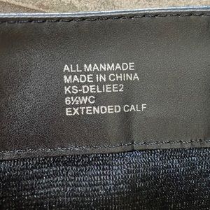 Keep-Deliee shoes, black boots, zip up, 6 1/2 wc, wide calf